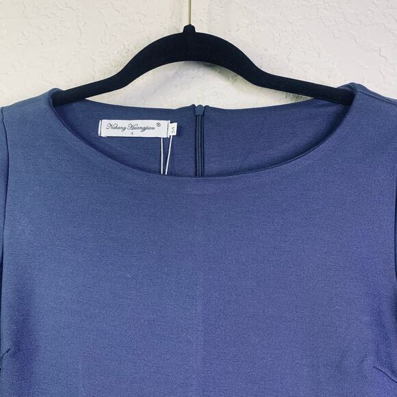 FANCYEVER WISHANG HUANGJIWU Dress M Midi Cocktail Special Event‎ Metallic Detail - Picture 3 of 16